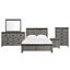 Montauk Gray and Black King Panel 5-Piece Bedroom Set