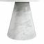 48-Inch Round White Faux Marble Dining Table