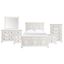 Trent White Acacia Wood Queen Panel 6-Piece Bedroom Set