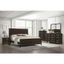 Merlot King Panel Bed with High Wood Headboard and Drawers