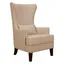 Heirloom Natural Beige Wood Wingback Accent Chair