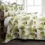 Twin Pine Wilderness Microfiber Quilt Set in White and Green