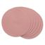 Pink Sorbet Round Woven Fabric Placemats, Set of 6