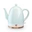 Mint and Rose Gold Ceramic Electric Gooseneck Tea Kettle