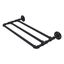 Matte Black Industrial Iron Wall Mounted Towel Shelf