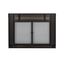 Black Steel Fireplace Screen with Glass Doors