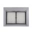 Skyline Nickel Medium Fireplace Glass Door with Mesh Screen