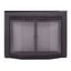 Gavin Small Black Steel Fireplace Glass Door