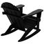 Classic Black Recycled Poly Adirondack Rocking Chair