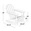 Classic All-Weather Red HDPE Adirondack Rocking Chair with Arms