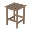 Weathered Wood HDPE Outdoor Patio Square Side Table