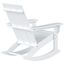 Shoreside White HDPE Modern Adirondack Outdoor Rocking Chair