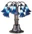 Indigo Blue Pond Lily 10-Light Victorian Table Lamp