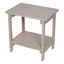 Gray Cedar Wood Rectangular Indoor/Outdoor Side Table