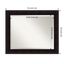 Portico Espresso Solid Wood Rectangular Bathroom Mirror