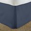 Navy and White Queen Cotton Polyester Bed Skirt