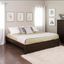 Espresso King Wood Frame Platform Bed with Storage Drawers