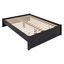 Espresso King Wood Frame Platform Bed with Storage Drawers