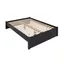 Deep Black Queen Platform Bed with Storage Drawers