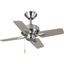 Brushed Nickel 32" 4-Blade Indoor Ceiling Fan with Reversible Blades