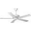 White 52" 5-Blade Reversible Indoor Ceiling Fan