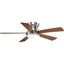 Vox 52'' Brushed Nickel Low Profile Ceiling Fan with LED Light