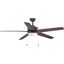 Whirl 60'' Forged Black Ceiling Fan with LED Light