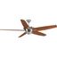 Caleb Brushed Nickel 68" Ceiling Fan with Lighting and Remote