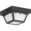 Textured Black Glass 8.25" Outdoor Ceiling Light