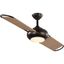 Edisto 54" Bronze Ceiling Fan with LED Light and Remote