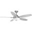 Graceful 54" Polished Chrome LED Ceiling Fan with Remote