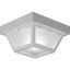 White Glass 8.25" Indoor/Outdoor Ceiling Light with LED Option