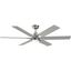 Dallam 60" Brushed Nickel LED Ceiling Fan with Remote