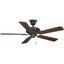 AirPro 52" Forged Black Ceiling Fan with Lighting