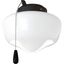 Black and White Opal Glass Schoolhouse Ceiling Fan Light Kit