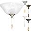 Alabaster Glass Bowl Ceiling Fan Light Kit with LED Bulbs