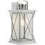 Antique Bronze and White Steel Lantern Wall Sconce with Seedy Glass