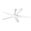 AirPro 54" White 5-Blade Indoor Ceiling Fan with Reversible Blades