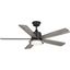 Tarsus 52" Matte Black Ceiling Fan with LED Light and Remote