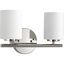 Polished Nickel 2-Light Dimmable Bath Vanity Fixture