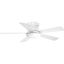 White 52" Low Profile Ceiling Fan with LED Light and Remote