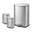 Silver Stainless Steel Pedal Trash Can Combo Set