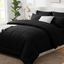 Queen Black Microfiber Reversible Bed in a Bag Set