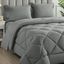 Queen Gray Microfiber Reversible Bed in a Bag Set