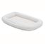 White Fleece Double Bolster Dog Bed for Crates, 54"