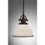 Palladian Bronze 8'' Transitional Mini Pendant with Opal Glass Shade