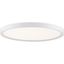 15'' White Glass LED Flush Mount Light with Brushed Nickel