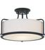 Earth Black Drum Semi-Flush Mount Ceiling Light