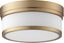 Elegant Aged Brass 12" Glass Flush Mount Ceiling Light with Satin Opal Shade