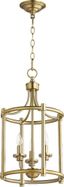 Elegant Aged Brass 3-Light Taper Candle Chandelier with Crystal Accents